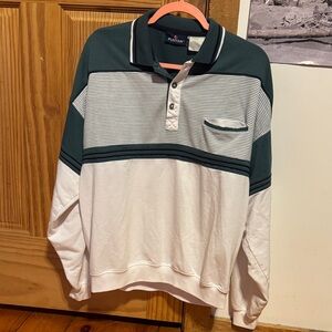 Puritan Men's Teal and White Polo Shirt